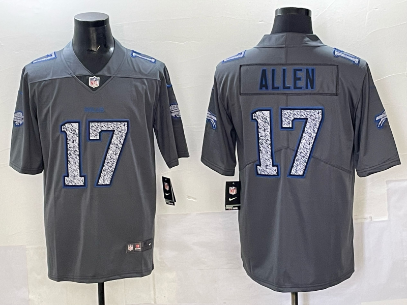 Men Buffalo Bills #17 Allen Grey Nike 2025 Limited NFL Jersey style 002->chicago bears->NFL Jersey